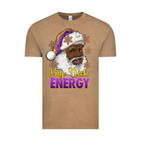 Vintage Coffee big nick energy purple and gold afro santa Vintage Tee - RanaPortraitStore