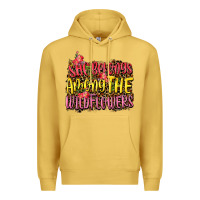 Antique Gold she belongs among the wildflowers Premium Hoodie - NancyCooperArtShop