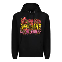 Black she belongs among the wildflowers Premium Hoodie - NancyCooperArtShop