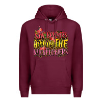 Burgundy she belongs among the wildflowers Premium Hoodie - NancyCooperArtShop