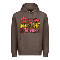 Coffee she belongs among the wildflowers Premium Hoodie - NancyCooperArtShop
