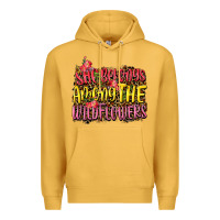 Mustard she belongs among the wildflowers Premium Hoodie - NancyCooperArtShop