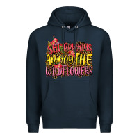 Navy she belongs among the wildflowers Premium Hoodie - NancyCooperArtShop