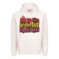 Pale Pink she belongs among the wildflowers Premium Hoodie - NancyCooperArtShop