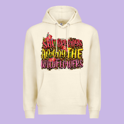 She Belongs Among The Wildflowers Premium Hoodie Designed By Nancycooperartshop