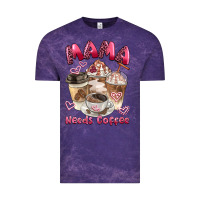 Cloud Purple mama needs coffee Vintage Tee - BarkalooDesign