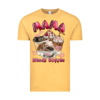 Vintage Mustard mama needs coffee Vintage Tee - BarkalooDesign