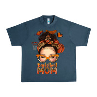 Midnight Navy basketball messy bun mom Urban Heavy Tee - texasbilliewilder