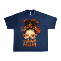 Navy basketball messy bun mom Urban Heavy Tee - texasbilliewilder