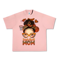 Salmon basketball messy bun mom Urban Heavy Tee - texasbilliewilder