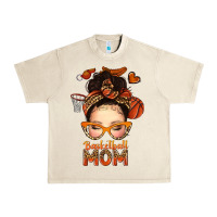 Sandshell basketball messy bun mom Urban Heavy Tee - texasbilliewilder