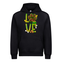 Black Tie dye St. Patrick's Day love dog paw Urban Hoodie - BundleAndBundleShop