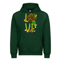 Forest Green Tie dye St. Patrick's Day love dog paw Urban Hoodie - BundleAndBundleShop