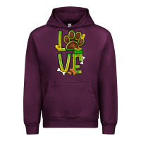 Mauve Wine Tie dye St. Patrick's Day love dog paw Urban Hoodie - BundleAndBundleShop