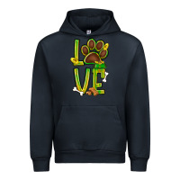 Navy Tie dye St. Patrick's Day love dog paw Urban Hoodie - BundleAndBundleShop