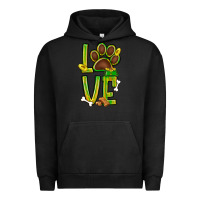 Pigment Black Tie dye St. Patrick's Day love dog paw Urban Hoodie - BundleAndBundleShop