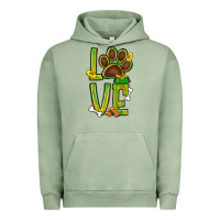 Pigment Oil Green Tie dye St. Patrick's Day love dog paw Urban Hoodie - BundleAndBundleShop