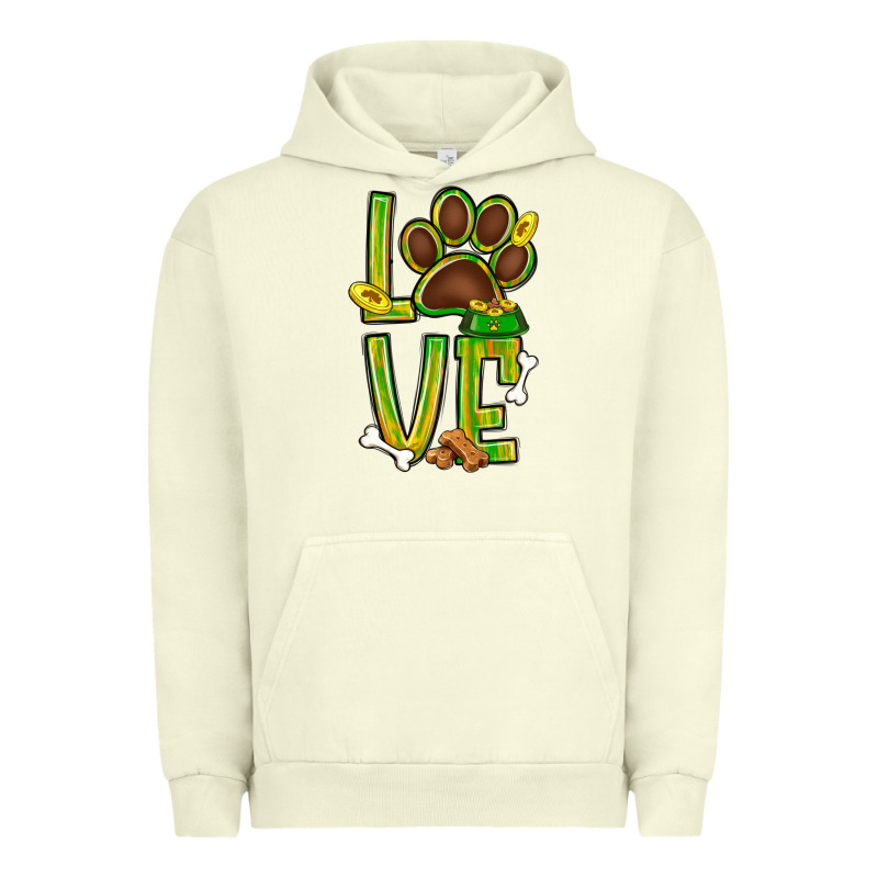 Tie Dye St. Patrick's Day Love Dog Paw Urban Hoodie by BundleAndBundleShop | Teevron