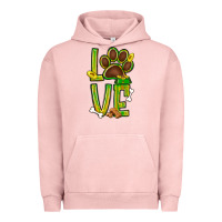 Pigment Salmon Tie dye St. Patrick's Day love dog paw Urban Hoodie - BundleAndBundleShop