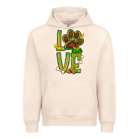 Sandshell Tie dye St. Patrick's Day love dog paw Urban Hoodie - BundleAndBundleShop