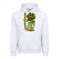 White Tie dye St. Patrick's Day love dog paw Urban Hoodie - BundleAndBundleShop