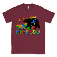 Burgundy mama bear autism Classic Tee - Zillion Design Studio
