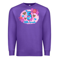 Purple back to school flowers fifth grade 3200x2400 Premium Sweatshirt - AdoDesignShop