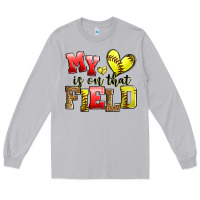 Moon Dust my heart is on that field softball Long Sleeve Tee - Zillion Design Studio