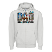 Dove Grey dad man myth legend Zipper Hoodie - HRA Design Shop