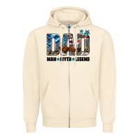 Sandshell dad man myth legend Zipper Hoodie - HRA Design Shop