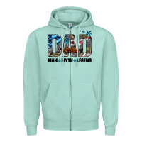 Dad Man Myth Legend Zipper Hoodie | Teevron