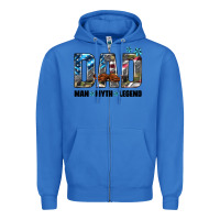 True Royal dad man myth legend Zipper Hoodie - HRA Design Shop
