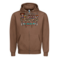 Chestnut only talking jesus today Zipper Hoodie - CowhideDigitalArt
