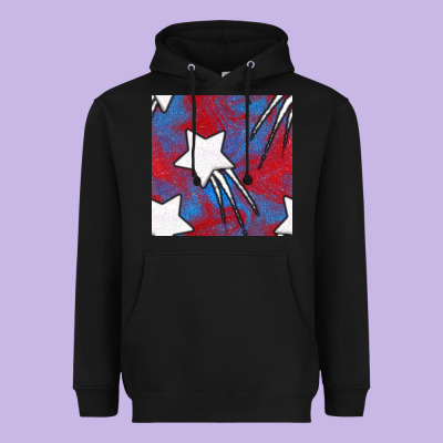 Glitter 4th Of July Seamless Pattern Heavyweight Hoodie Designed By Bundleandbundleshop