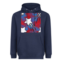 Navy Glitter 4th Of July Seamless Pattern Heavyweight Hoodie - BundleAndBundleShop