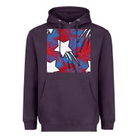Plum Glitter 4th Of July Seamless Pattern Heavyweight Hoodie - BundleAndBundleShop