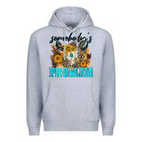 Heather Grey somebodys problem Premium Hoodie - NancyCooperArtShop