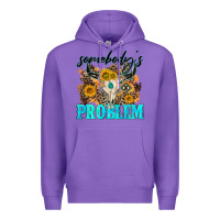 Purple somebodys problem Premium Hoodie - NancyCooperArtShop