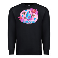 Black back to school flowers sixth grade 3200x2400 Premium Sweatshirt - AdoDesignShop