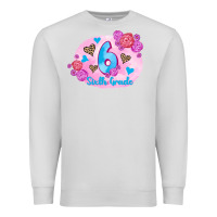 Dove Grey back to school flowers sixth grade 3200x2400 Premium Sweatshirt - AdoDesignShop