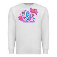 Oatmeal Heather back to school flowers sixth grade 3200x2400 Premium Sweatshirt - AdoDesignShop