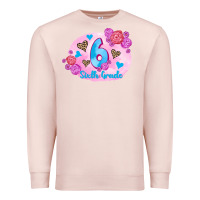 Pale Pink back to school flowers sixth grade 3200x2400 Premium Sweatshirt - AdoDesignShop