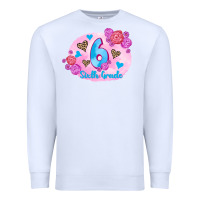 White back to school flowers sixth grade 3200x2400 Premium Sweatshirt - AdoDesignShop
