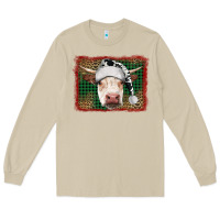 Mushroom christmas cow with background Long Sleeve Tee - RanaPortraitStore