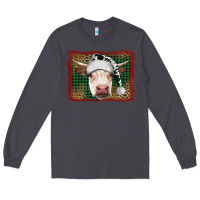 Smoke christmas cow with background Long Sleeve Tee - RanaPortraitStore