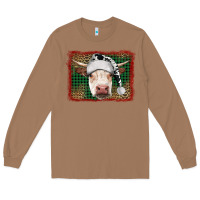 Toasted Coconut christmas cow with background Long Sleeve Tee - RanaPortraitStore