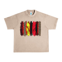 French Oak softball brushstroke Urban Heavy Tee - Zillion Design Studio