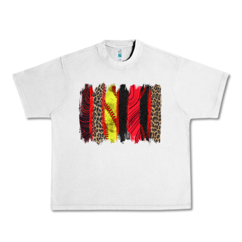 Softball Brushstroke Urban Heavy Tee by Zillion Design Studio | Teevron