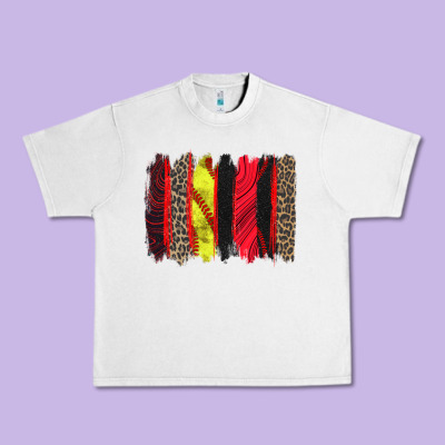 Softball Brushstroke Urban Heavy Tee Designed By Zillion Design Studio