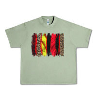 Oil Green softball brushstroke Urban Heavy Tee - Zillion Design Studio